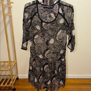 Chic Sheer Patterned Dress